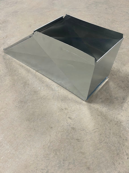 24"X8" To 12"X8" (8" Long) Trunk Duct Transition Increaser/Reducer Fitting