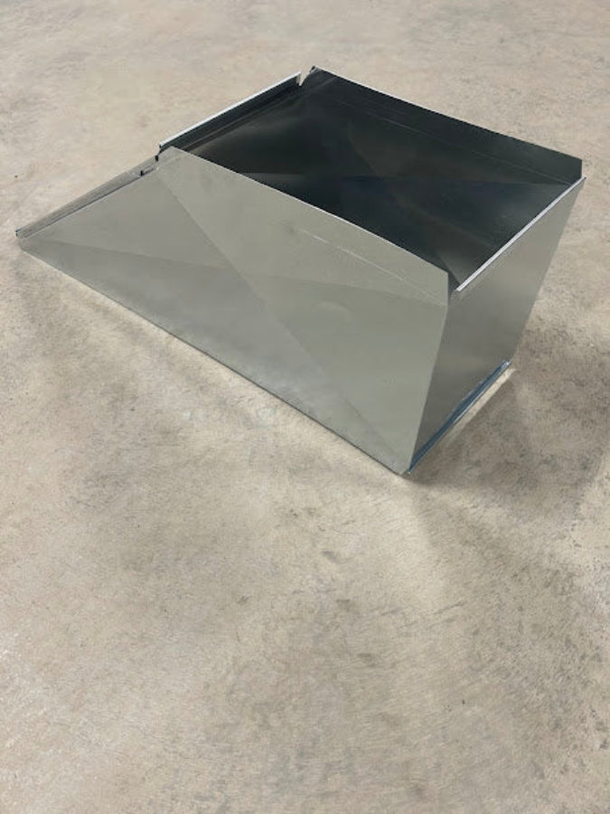 24"X8" To 12"X8" (8" Long) Trunk Duct Transition Increaser/Reducer Fitting