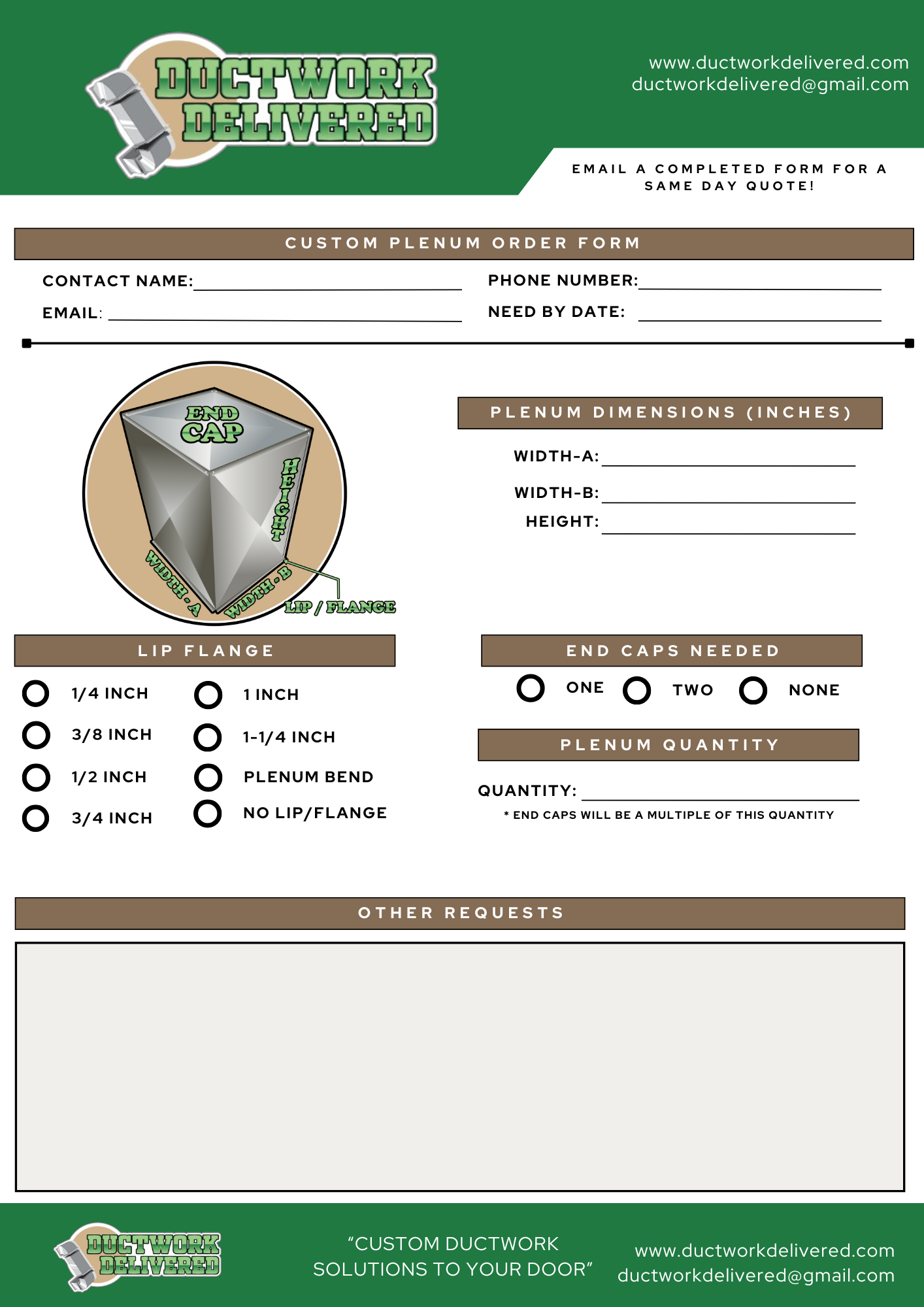 The Custom Plenum Process (Ordering Through Ductwork Delivered ...