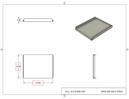 10x8 End Cap Drawing