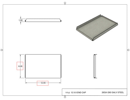 12x8 End Cap