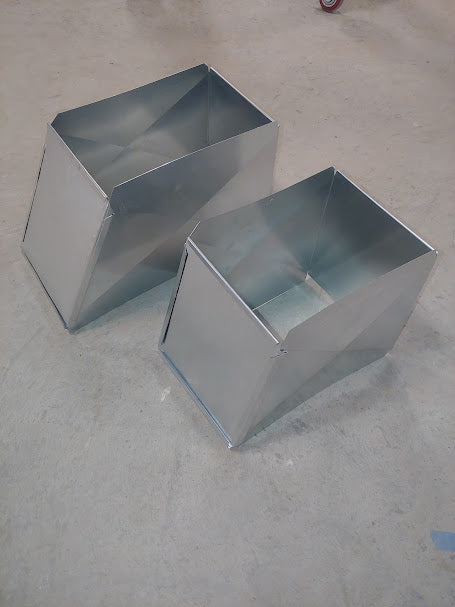 1-16"X8" To 12"X8" and 1-12"X8" To 10"X8" Trunk Duct Transition