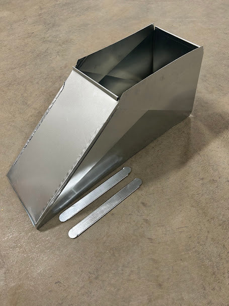 24"X8" To 12"X8" (8" Long) Trunk Duct Transition Increaser/Reducer Fitting With Drive Cleats