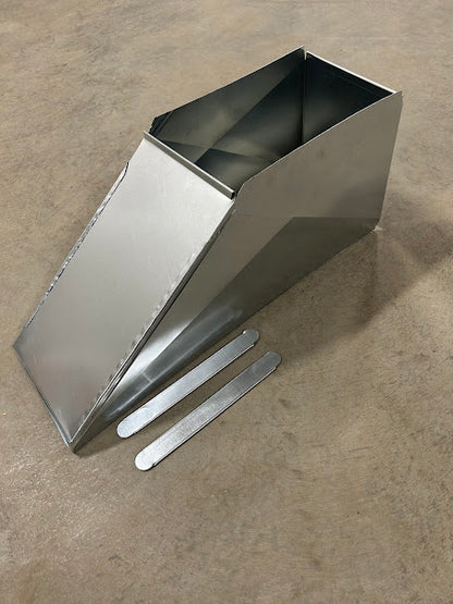 24"X8" To 12"X8" (8" Long) Trunk Duct Transition Increaser/Reducer Fitting With Drive Cleats
