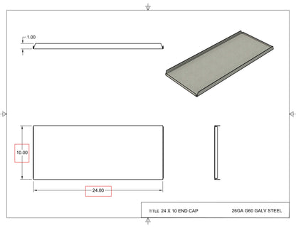 24x10 End Cap Drawing