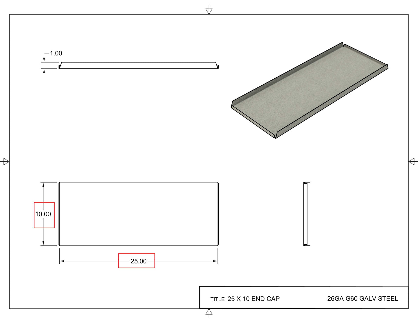 25x10 End Cap