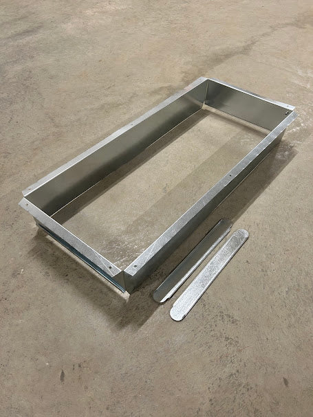 25"X10" Rectangular Duct Straight Start Collar