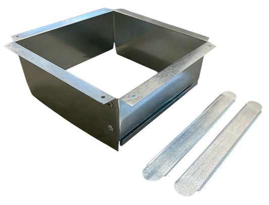 8"X8" Rectangular Duct Straight Start Collar