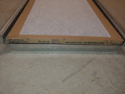 1" Universal Filter Rack Available In-16"X25"X1"/ -16"X24"X1" / -16"X20"X1" -14"X25"X1" / -14"X24"X1" / -14"X20"X1"/ -12"X24"X1" / -12"X20"X1" Front View With Filter Installed