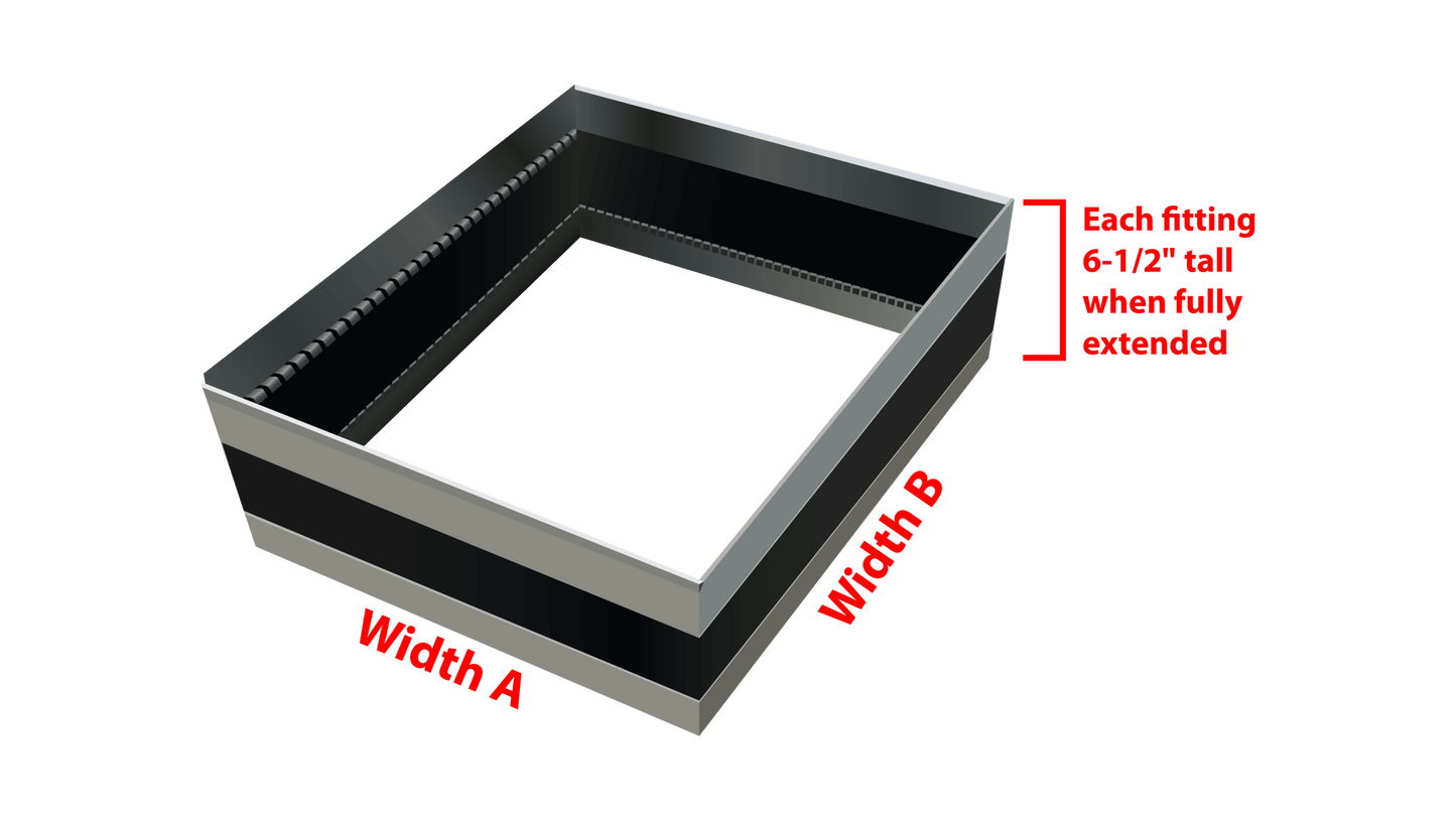 Online Design + Order Custom Size Flexible Canvas Duct Connector