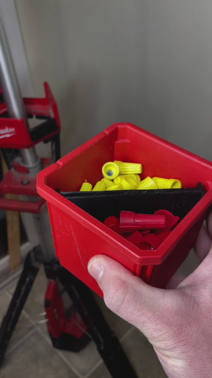 Packout bin mounted to rocket light